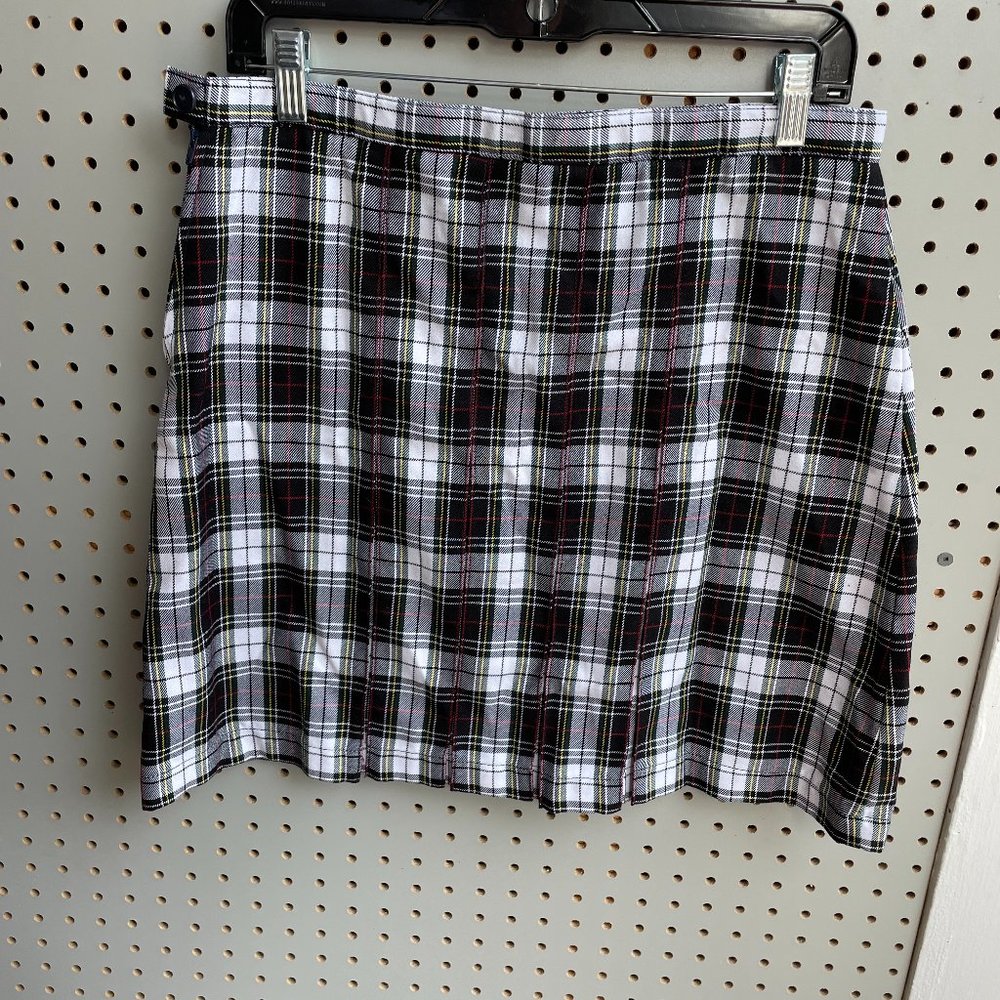 Lands' End Girls School Uniform Plaid Box Pleat Skirt TOK, NWT